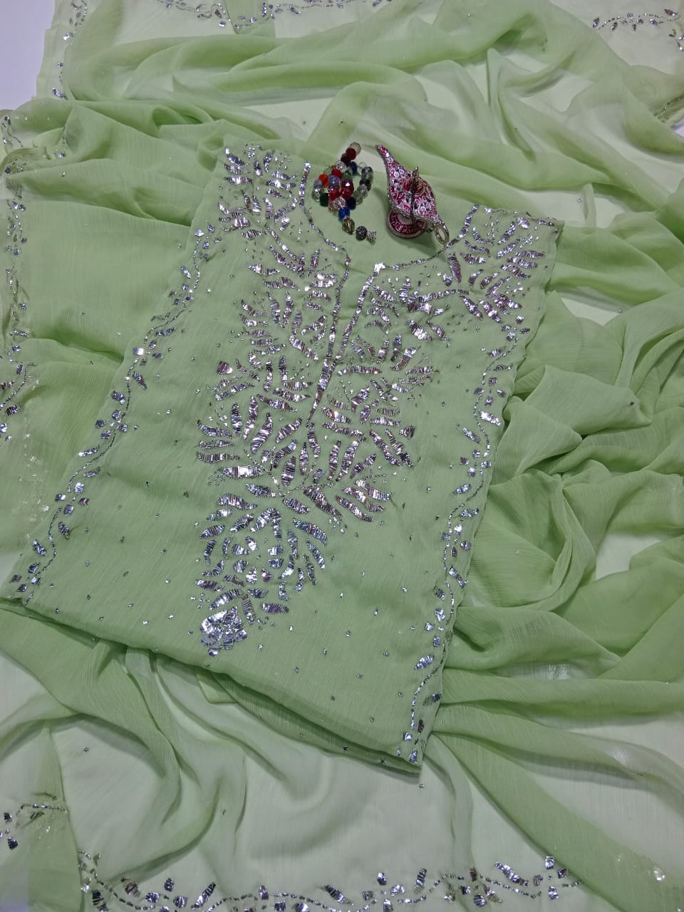 Soft Crinkle Bamber Chiffon